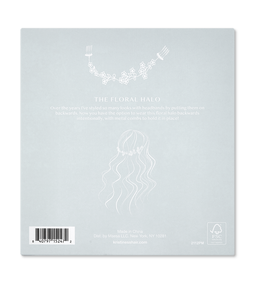 Floral Halo Back of box Image