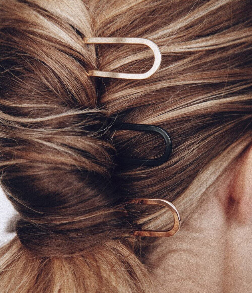Hair Pin Set of 5, Metal Hair Holder Forks for Buns Updo Chignon