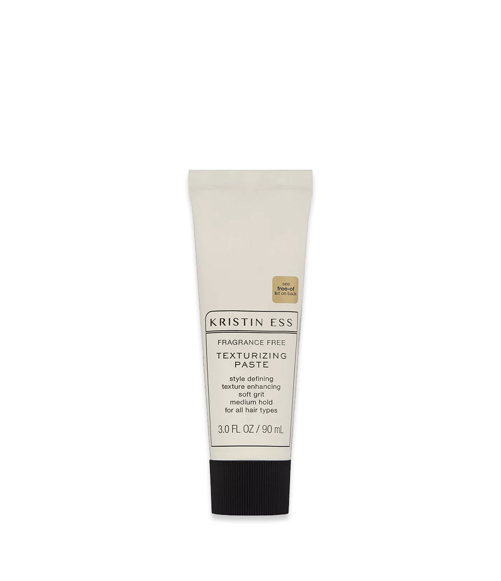 Fragrance Free Texturizing Paste for Style Definition + Texture, Hair Styling Pomade for Men and Women, Soft Grit, Medium Hold, Vegan Front of Tube