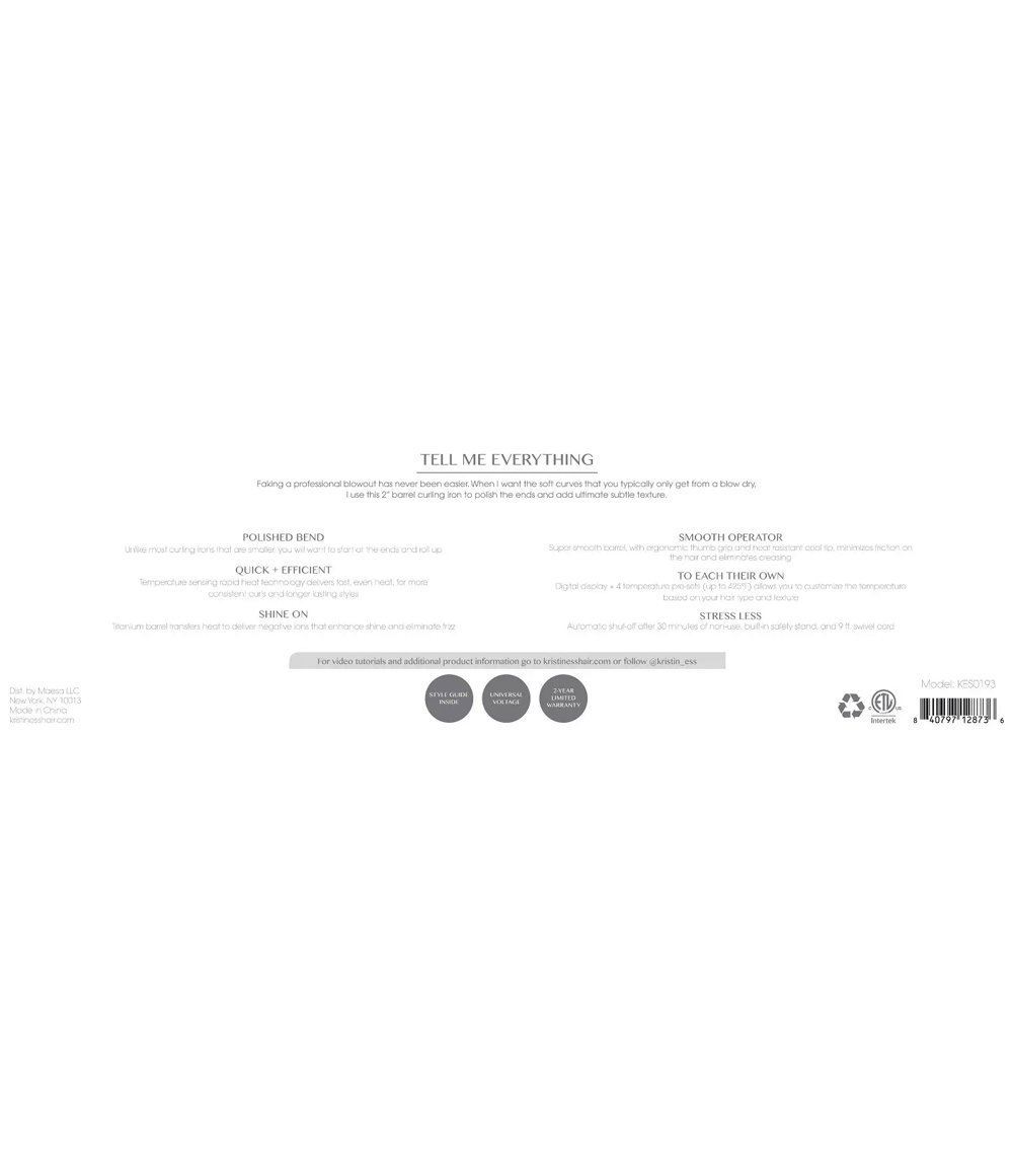 2" Soft Bend Curling Iron