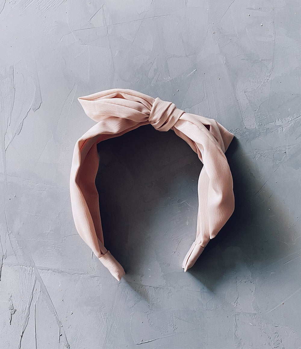 Satin Headband In Blush Image