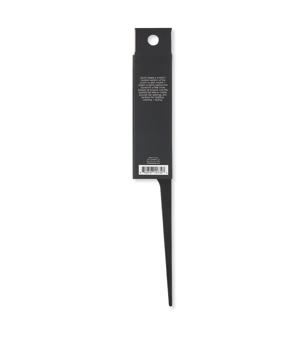Black Tail Comb Back of Packaging