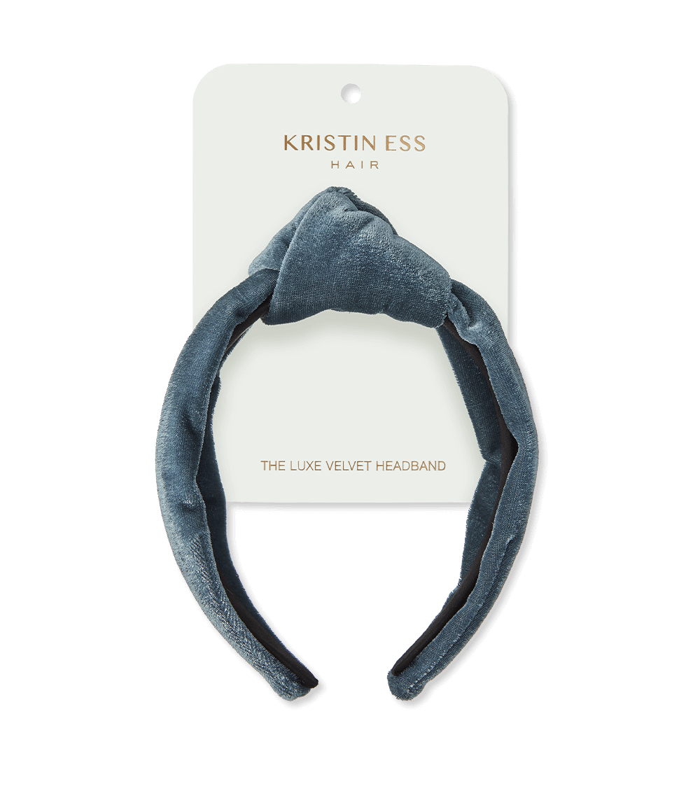 Luxe Velvet Headband - Denim